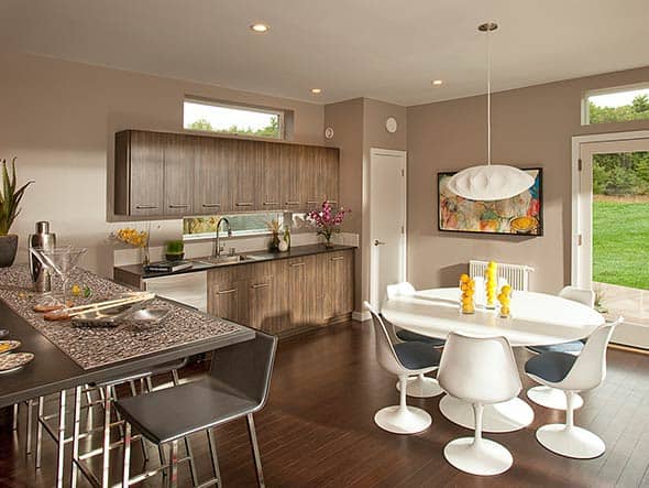 Blu Homes Origin prefab home kitchen and dining.