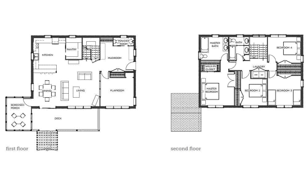 Brightbuilt Home Vinalhaven model prefab home floor plans.