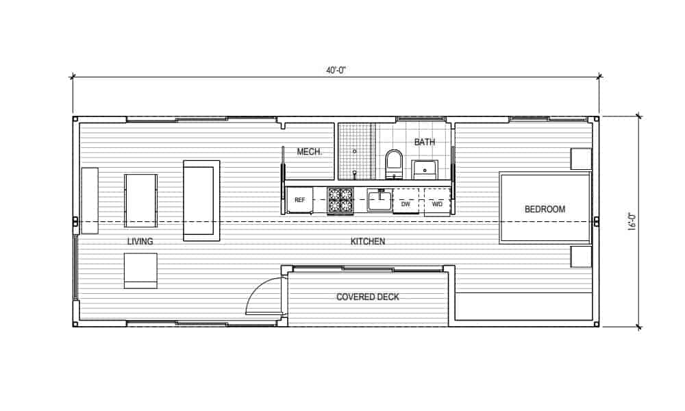 Connect Homes Connect 2 prefab floor plan.