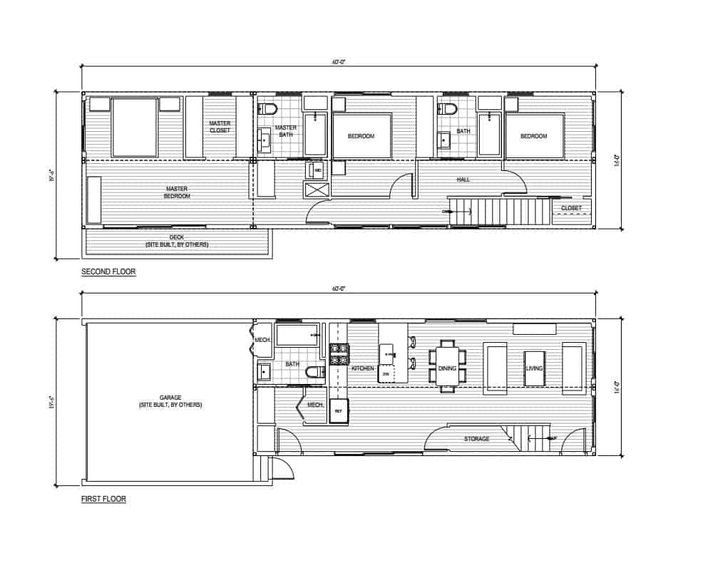 Connect Homes Connect 4L prefab home model floor plan.