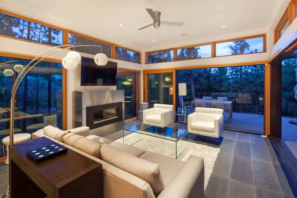 The Kitsilano prefab home - living room.
