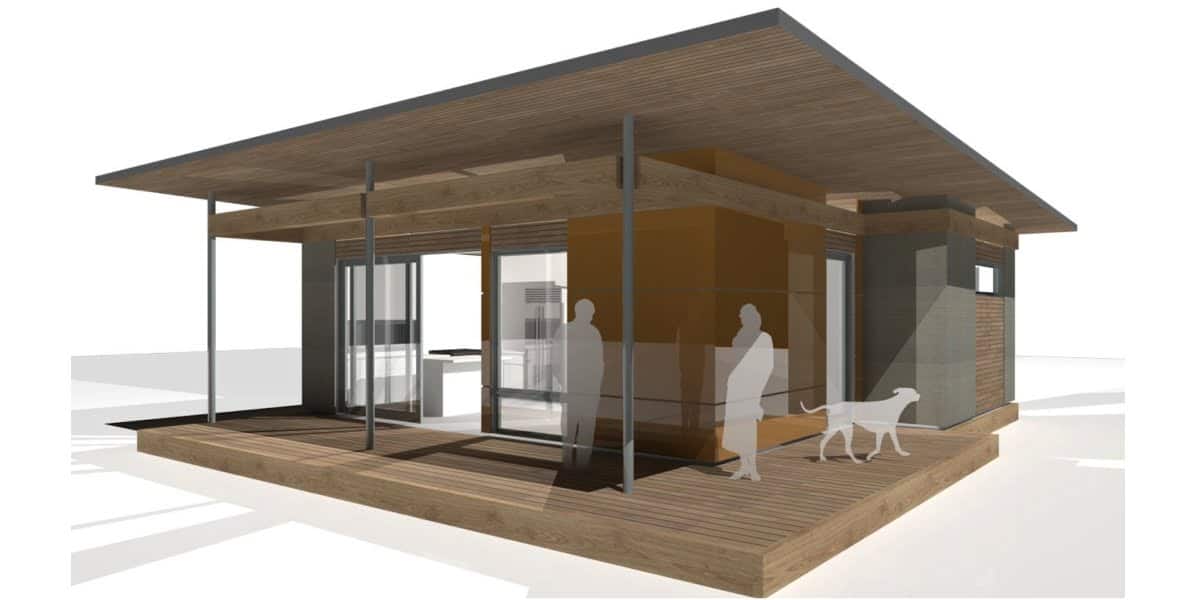 The Waskesiu Prefab Home - Rendering Of The Exteior.