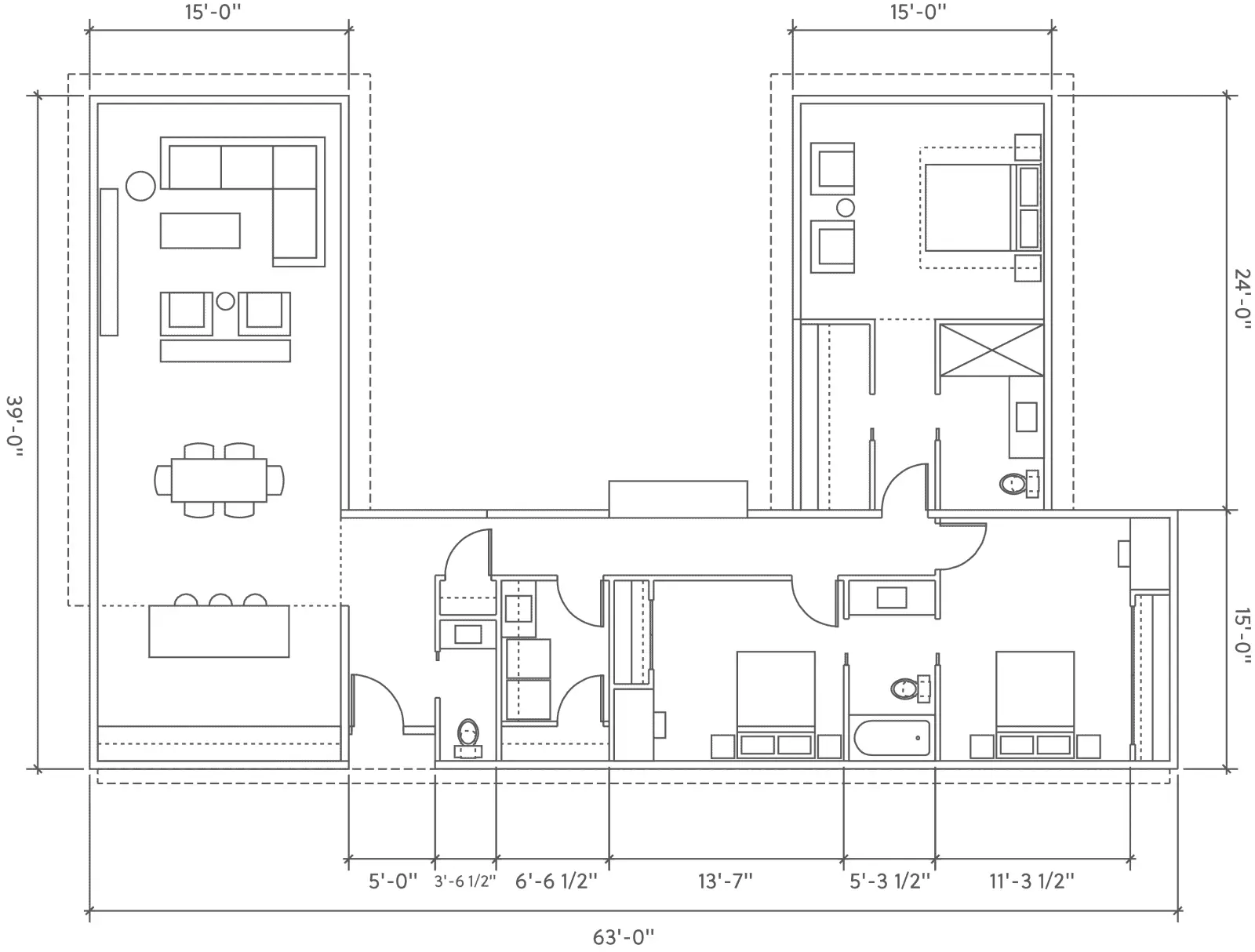 Ma Modular C Plan modern prefab home model floor plans.