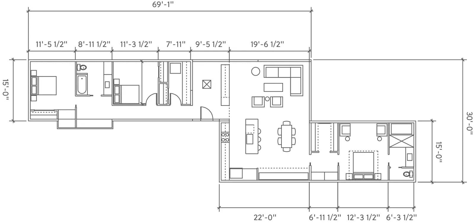 MA Modular Z modern prefab home model floor plans.