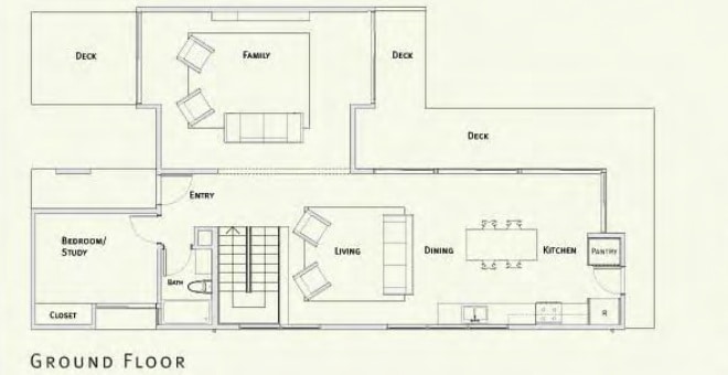 pieceHomes ph 2250 prefab home - first level floor plan.