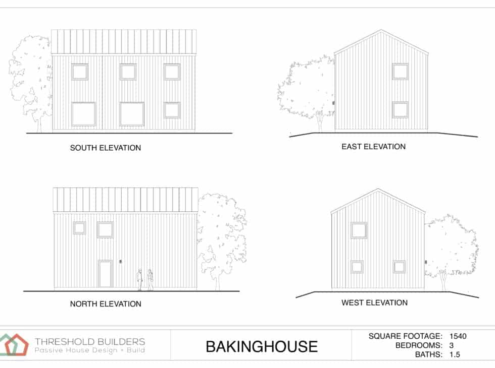 Threshold Builders Bakinghouse elevations.