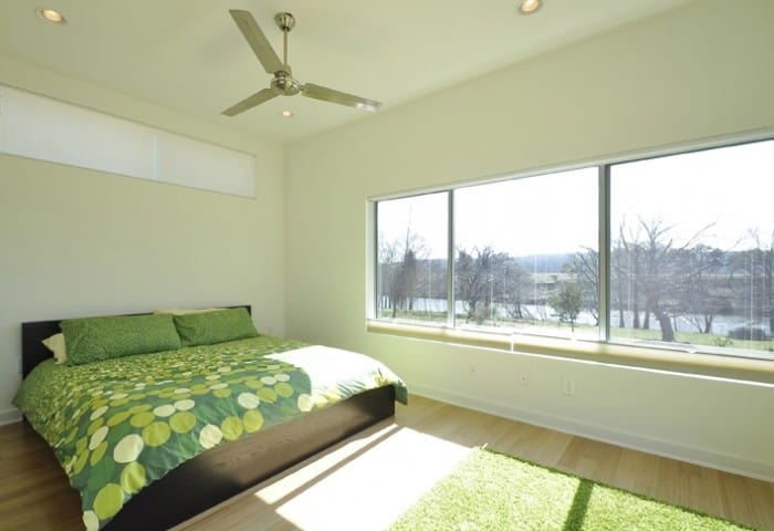MA Modular Blanco River prefab home - master bedroom.