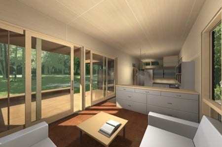 miniHome Duo 36 + 12 prefab home - interior.