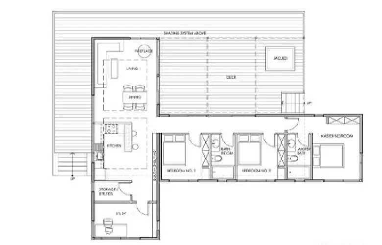 nottoscale T Modulome (Nevada) prefab home - floor plan.
