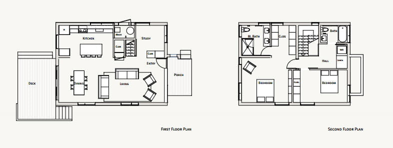 pieceHomes Cottage prefab home - floor plan.