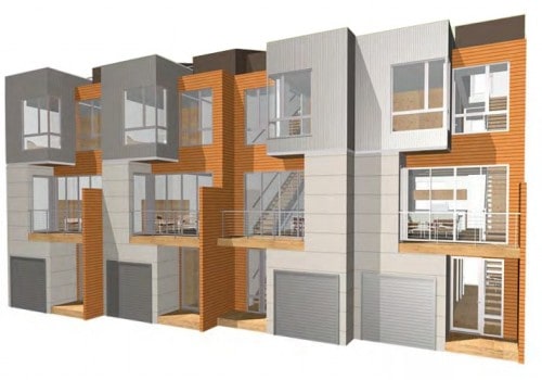 PieceHomes Townhouse Multifamily Prefab Homes - Rendering.