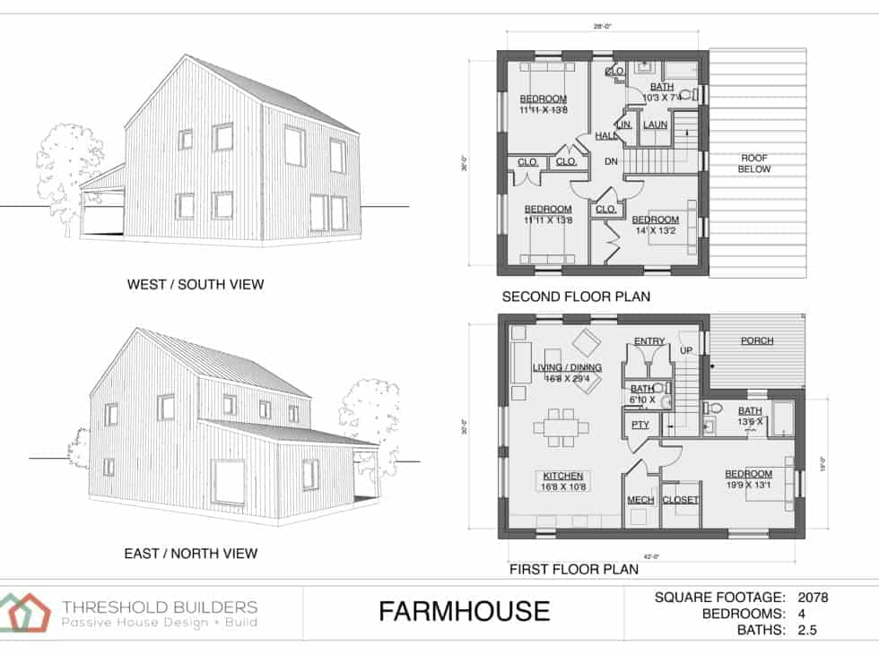 Threshold Builders Farmhouse floor plan.