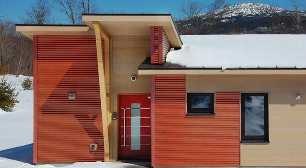 Zum prefab home model with  modern exterior finish.